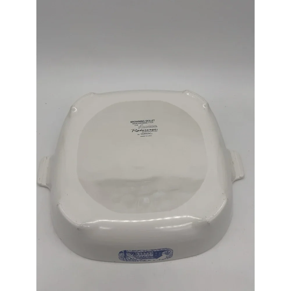 Corning Ware Browning‎ Skillet for Amana Radarange Microwave Oven w/ Pyrex Lid